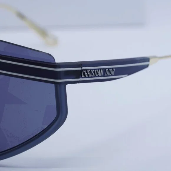 Dior DIORCLUB M2U 31B7 Shield Sunglasses - Matte Navy Blue - Picture 11 of 13